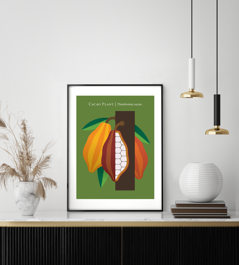 Nature: Cacao Plant Modern Art Print Poster — CHRISTOPHER DINA